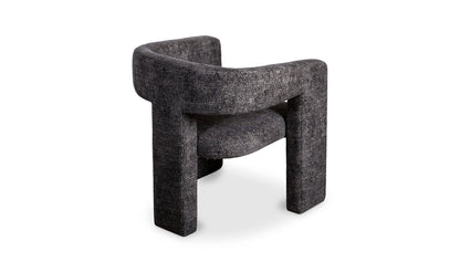 29" Black Upholstered Accent Chair
