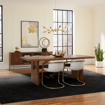 82" Honey Brown Mango Wood Dining Table