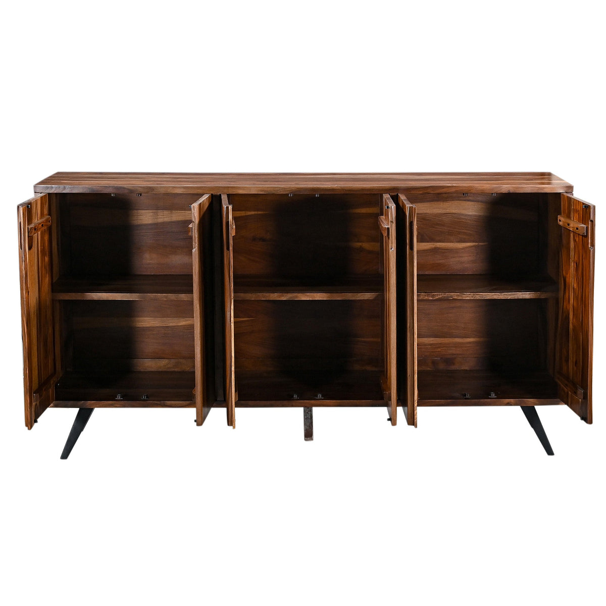 90" Natural Sheesham Wood Sideboard