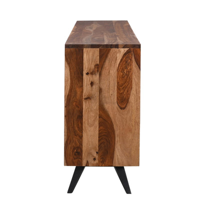 90" Natural Sheesham Wood Sideboard