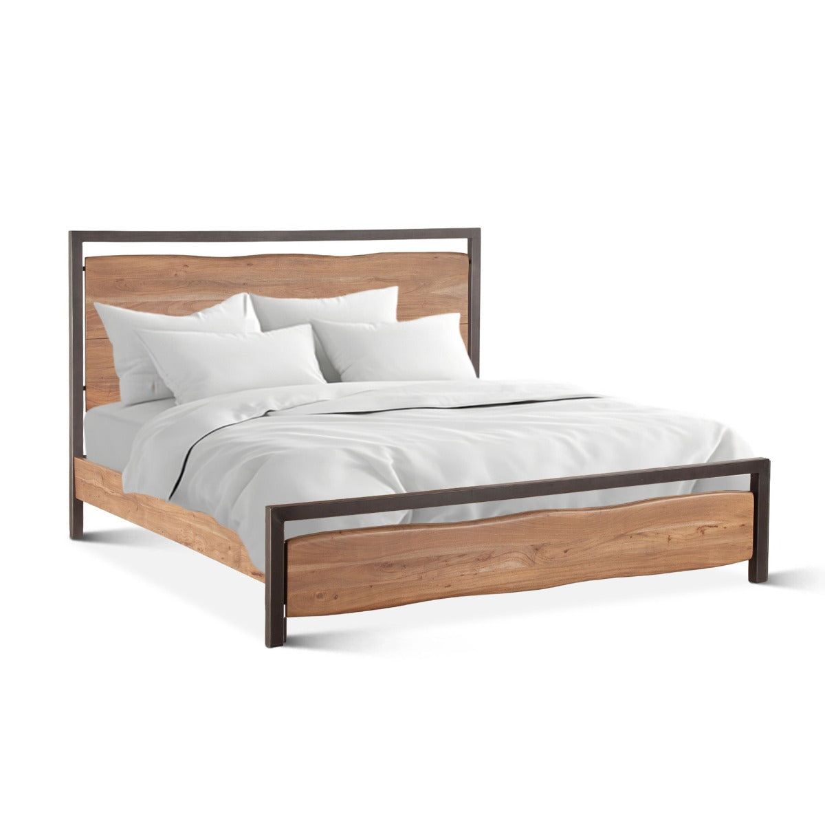 63" Smoked Acacia Queen Size Bed