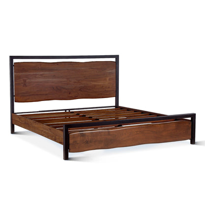 63" Walnut Queen Size Bed