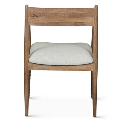 22" Upholstered Dining Chair in Natural Brown