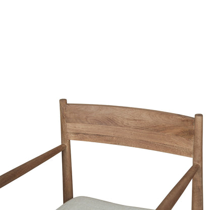 22" Upholstered Dining Chair in Natural Brown