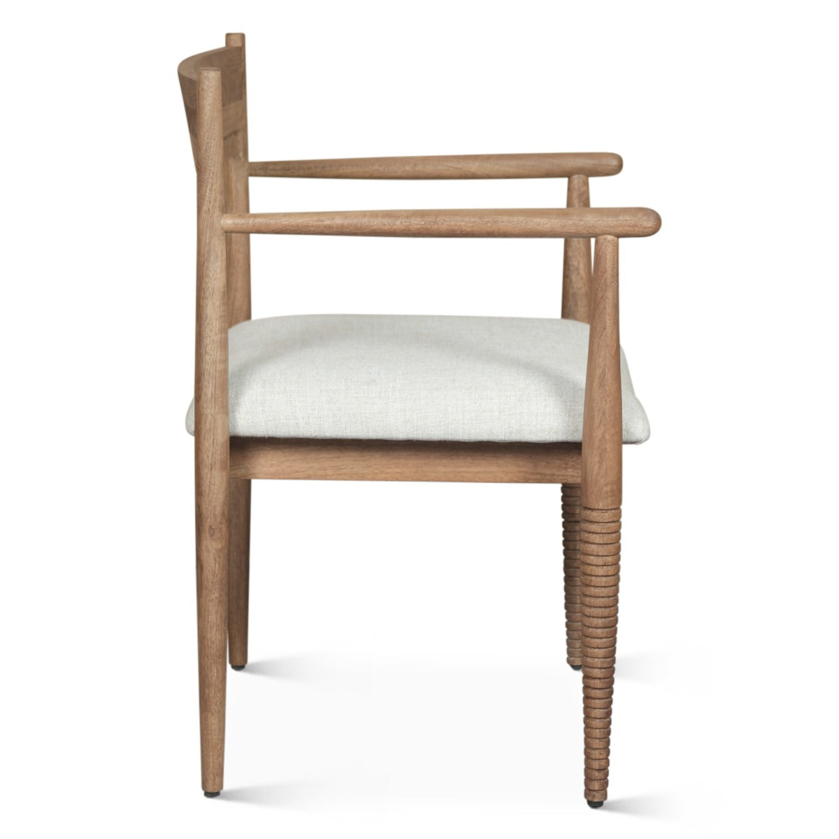 22" Upholstered Dining Chair in Natural Brown
