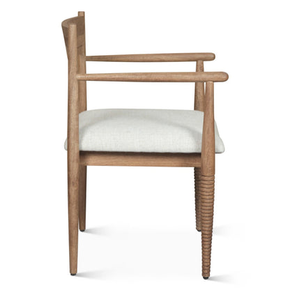 22" Upholstered Dining Chair in Natural Brown