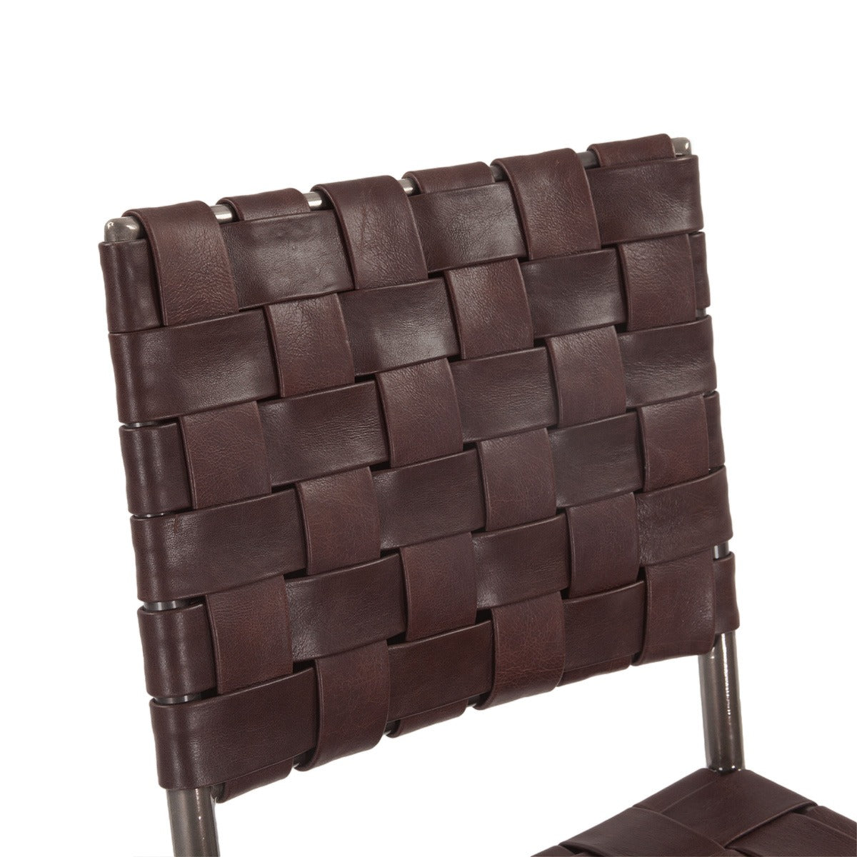 17" Chocolate Buffalo Leather Counter Chair