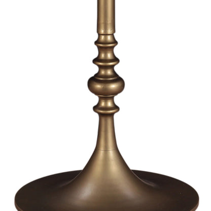 36" Retro Impulse Marble and Antique Gold Bistro Table