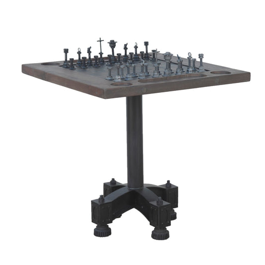 30" Reclaimed Wood Chess Bistro Table