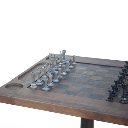 30" Reclaimed Wood Chess Bistro Table