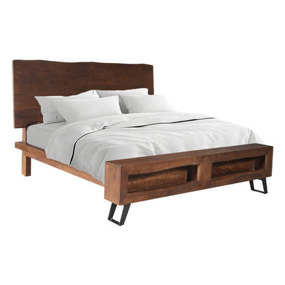 75" Walnut Queen Size Bed