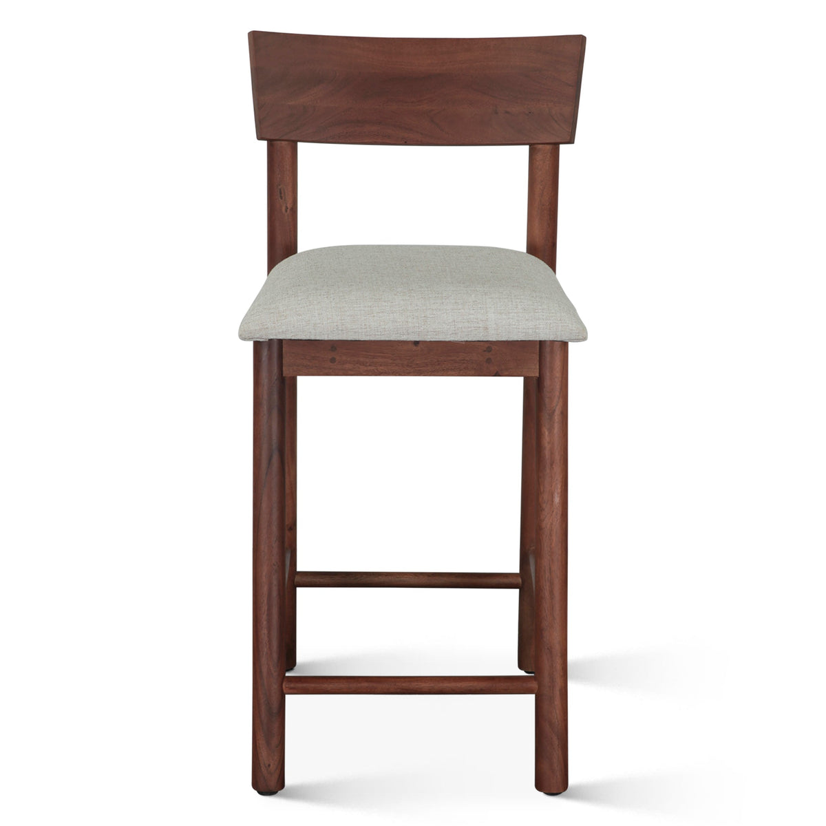 18" Walnut Upholstered Counter Chair