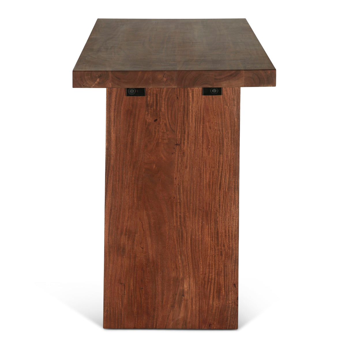 68" Walnut Acacia Wood Gathering Table
