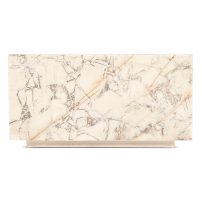 32" Alabaster Marble Drum Coffee Table