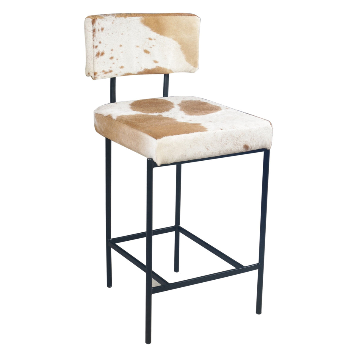 17.5" Brown Hair on Hide Counter Chair
