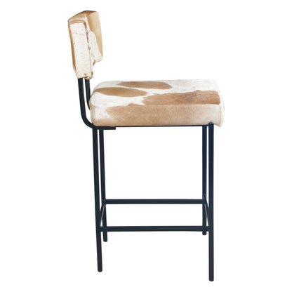 17.5" Brown Hair on Hide Counter Chair