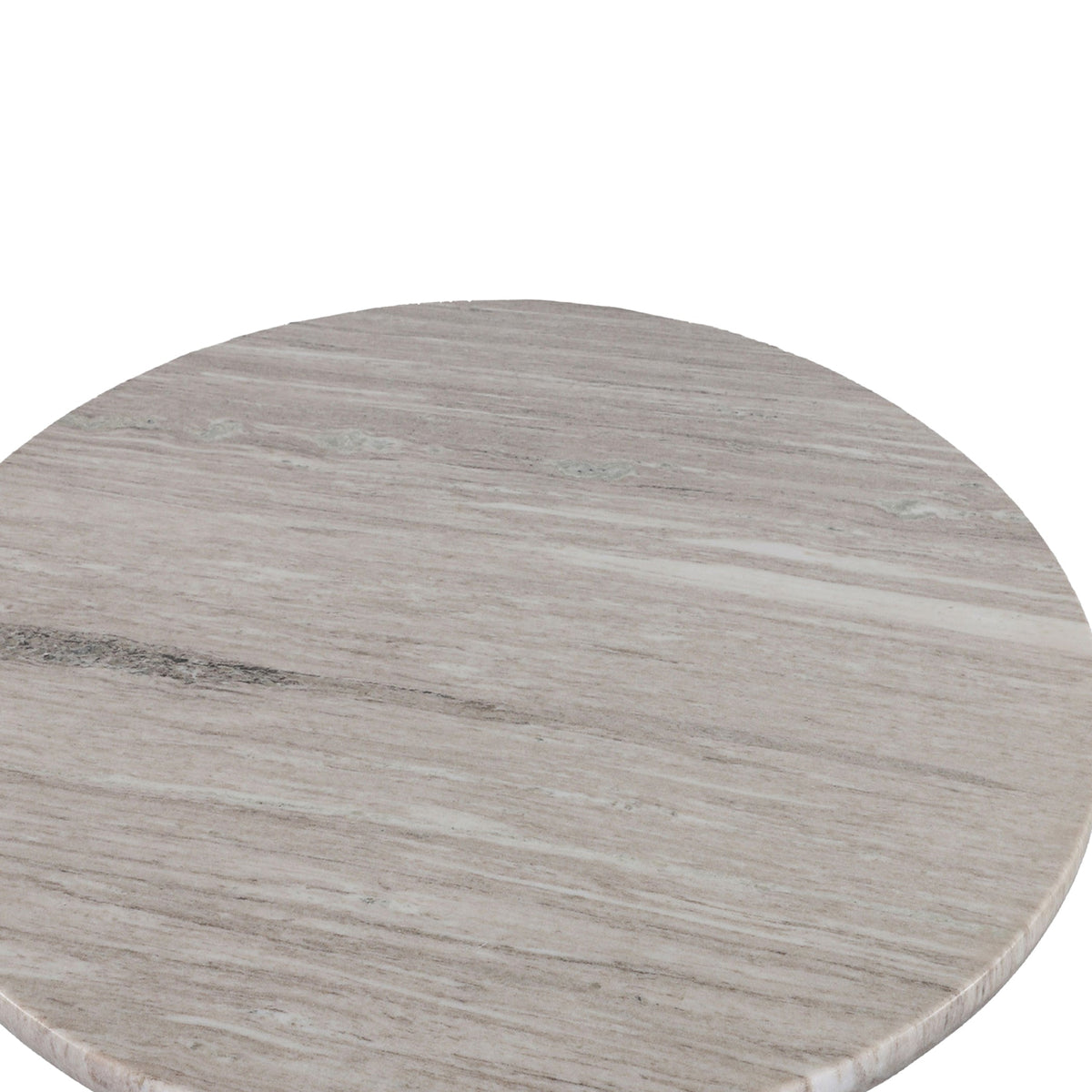 48" Brown Lajaria Marble and Whitewash Modern Gathering Table