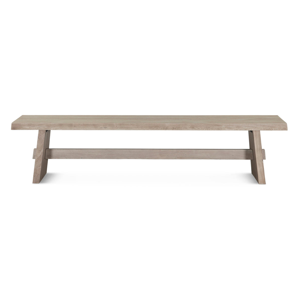 79" Matte Driftwood Acacia Wood Bench