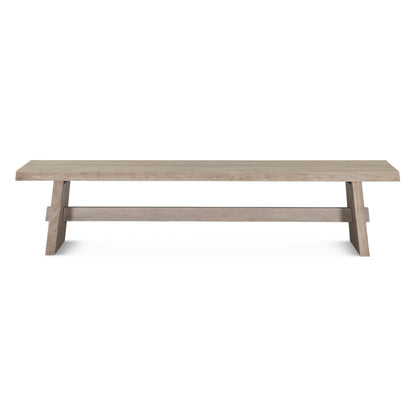 79" Matte Driftwood Acacia Wood Bench