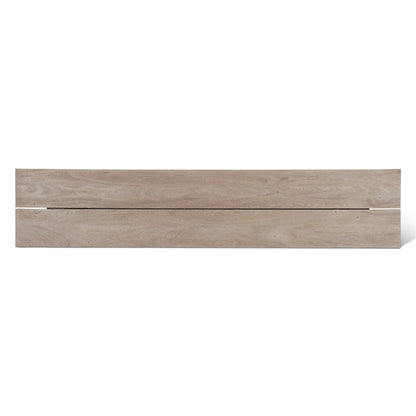 79" Matte Driftwood Acacia Wood Bench