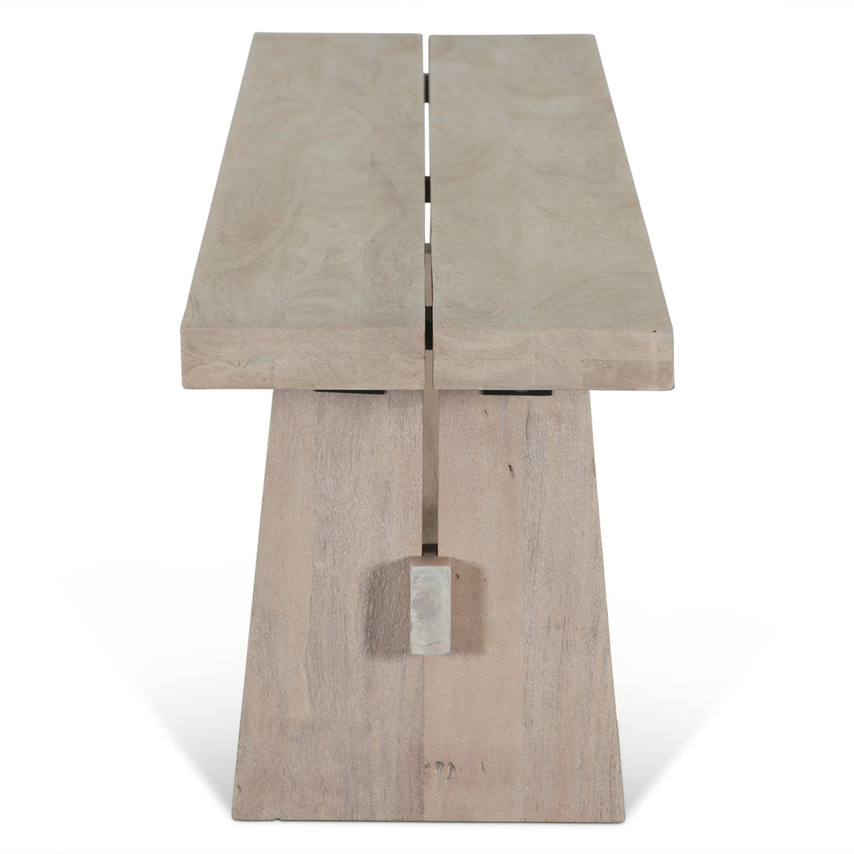 79" Matte Driftwood Acacia Wood Bench
