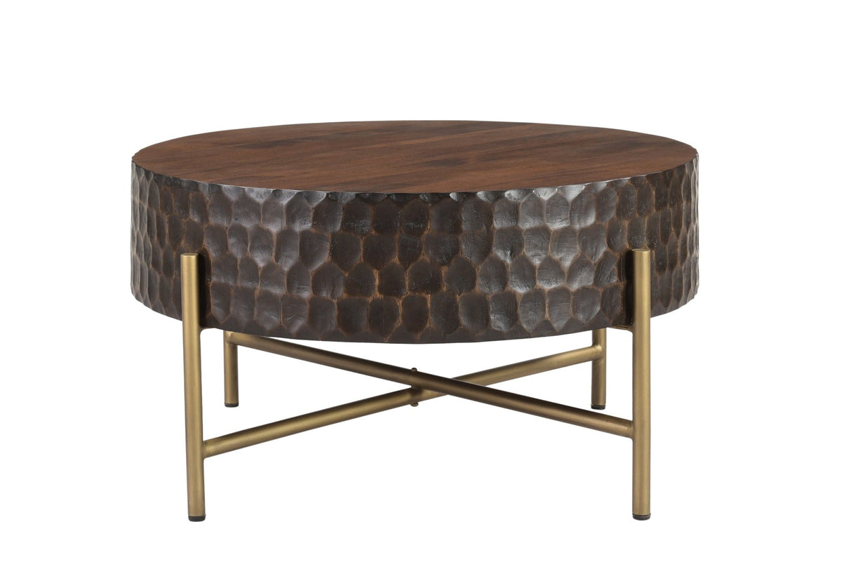 34" Two-Tone Mango Wood Coffee Table