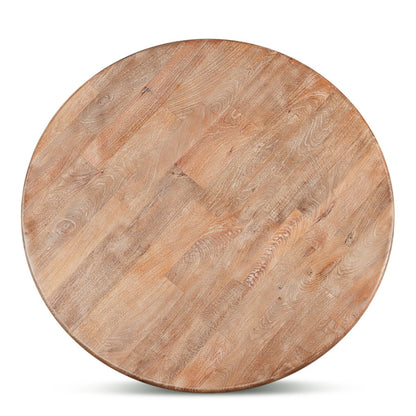 72" Antique Oak Round Dining Table
