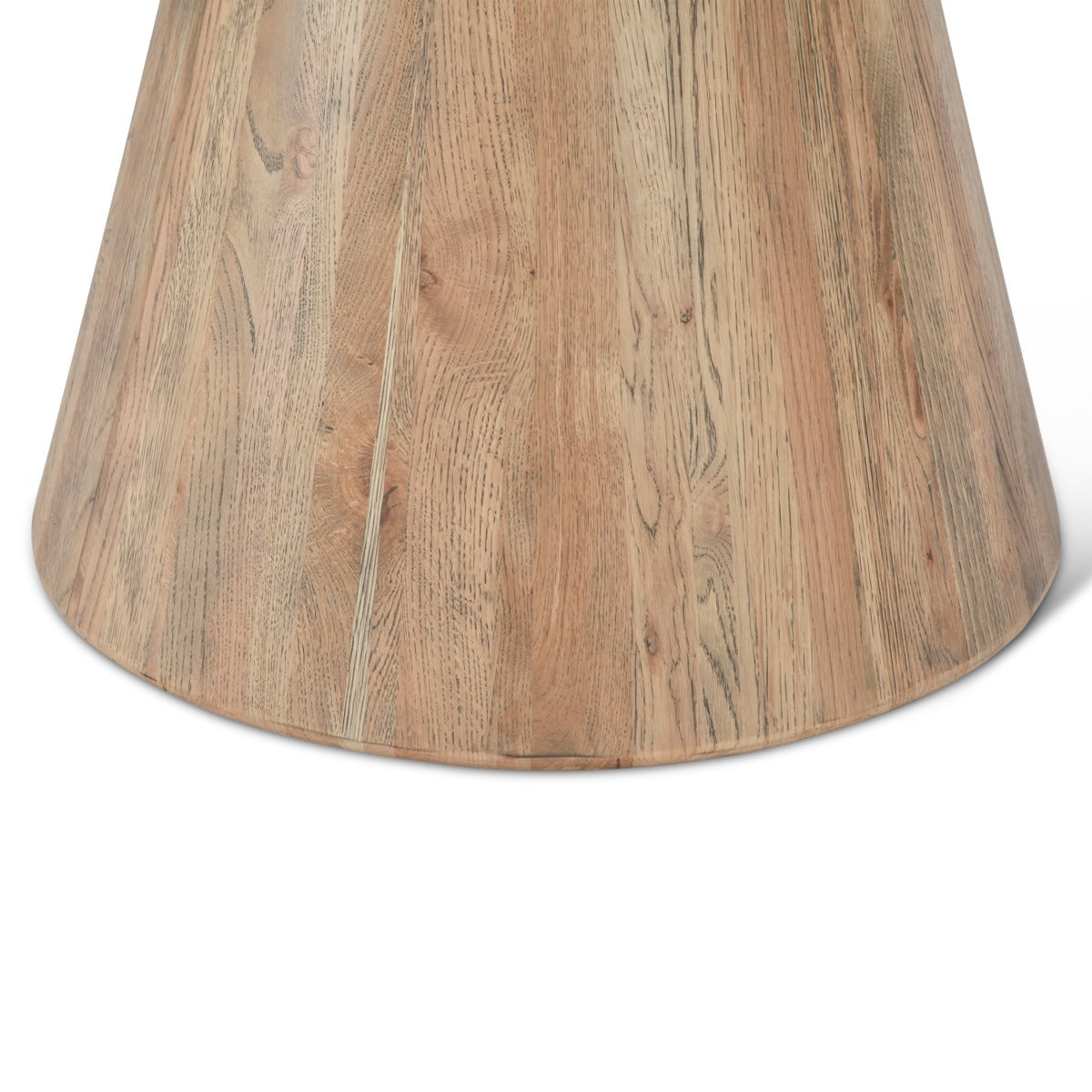 22" White Travertine and Light Mango Side Table
