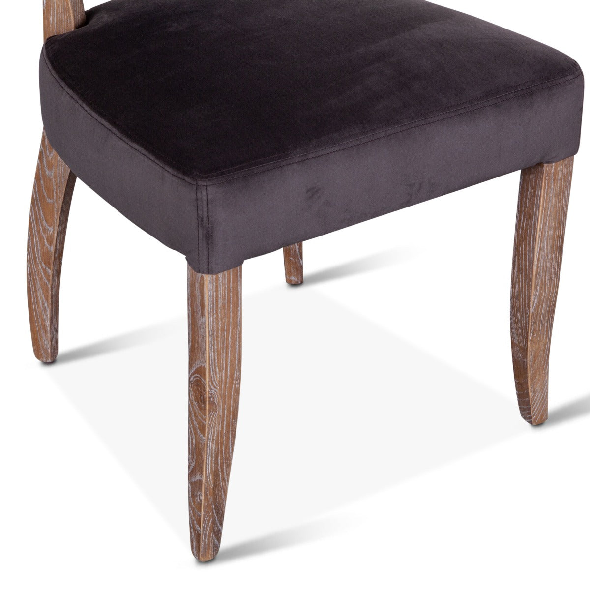 20" Asphalt Velvet Dining Chair