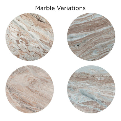 90" Sawar Marble Oval Dining Table